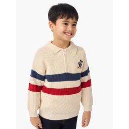 Juniors by Babyshop Boys Striped Shirt Collar Pullover Sweaters-picture-48