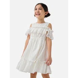Juniors by Babyshop Cold-Shoulder Fit & Flare Dress-picture-32