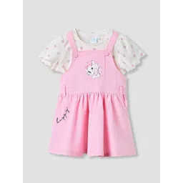 Juniors by Babyshop Girls Graphic Printed Flared Sleeve Pinafore Midi Dress-picture-31