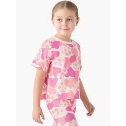 Juniors by Babyshop Girls Printed Cotton Round Neck Tshirts-picture-55