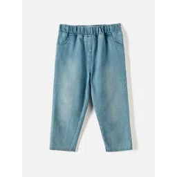 Juniors by Babyshop Girls Pure Cotton Slim Fit Mid Rise Jeans-picture-57