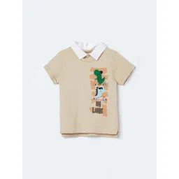 Juniors by Lifestyle Boys Beige Cotton Printed T Shirt-picture-13