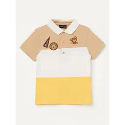 Juniors by Lifestyle Boys Colourblocked Polo Collar Cotton T-shirt-picture-31