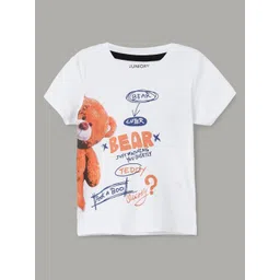 Juniors by Lifestyle Boys Graphic Printed Round Neck Cotton T-shirt-picture-20