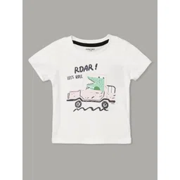 Juniors by Lifestyle Boys Graphic Printed Round Neck Regular Fit Pure Cotton T-Shirt-picture-36