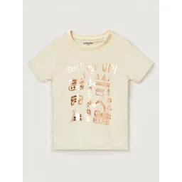 Juniors by Lifestyle Boys Graphic Printed Short Sleeves Regular Fit Cotton T-Shirt image 1