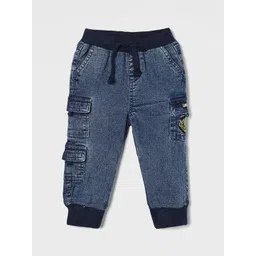 Juniors by Lifestyle Boys Jogger Mid-Rise Light Fade Stretchable Cargo Jeans-picture-14