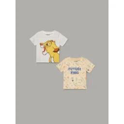 Juniors by Lifestyle Boys Multicolor Cotton Printed T-Shirts Pack of - 2-picture-19