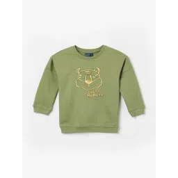 Juniors by Lifestyle Boys Olive Cotton Printed Sweatshirt-picture-11