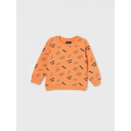 Juniors by Lifestyle Boys Orange Cotton Printed Full Sleeves Sweatshirt-picture-30