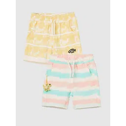 Juniors by Lifestyle Boys Pack of 2 Cotton Printed Shorts-picture-49