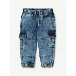 Juniors by Lifestyle Boys Regular Fit Acid Wash Mid-Rise Light Fade Cargo Style Jeans-picture-22