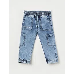 Juniors by Lifestyle Boys Solid Jogger Mid-Rise Heavy Fade Pure Cotton Cargo Jeans-picture-17