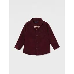 Juniors by Lifestyle Boys Textured Cotton Spread Collar Shirt-picture-21