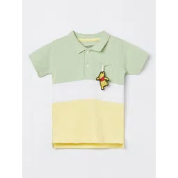 Juniors by Lifestyle Boys Winnie The Pooh Colourblocked Polo Collar Pure Cotton T-shirt-picture-31