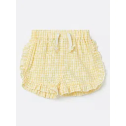 Juniors by Lifestyle Girls Checked Embroidered Detailed Shorts-picture-37