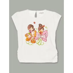 Juniors by Lifestyle Girls Floral Printed Extended Sleeves T-shirt-picture-31