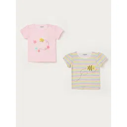 Juniors by Lifestyle Girls Pack Of 2 Graphic Printed Cotton T-shirt-picture-28