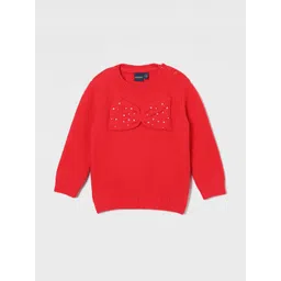 Juniors by Lifestyle Girls Self Design Round Neck Pullover Sweater-picture-28