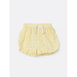Juniors by Lifestyle Girls Yellow Checks Shorts-picture-35
