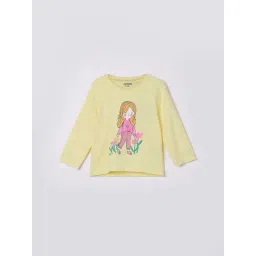 Juniors by Lifestyle Girls Yellow Cotton Character Based T Shirt-picture-35