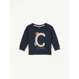 Juniors By Lifestyle Navy Cotton Regular Fit Printed Sweatshirt-picture-14