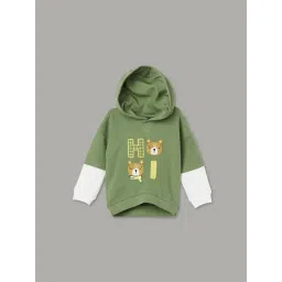 Juniors by Lifestyle Olive Printed Hoodie-picture-16