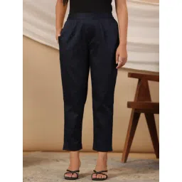 Juniper Blue Solid Lycra Women Drawstring Pants With Single Side Pocket-picture-14