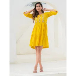 Juniper Floral Embroidered Fit & Flare Midi Dress-picture-16