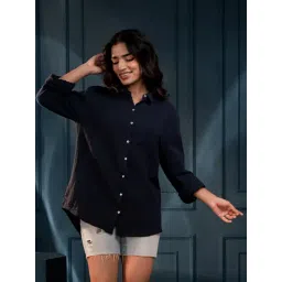 Juniper Navy Solid Shirt-picture-17