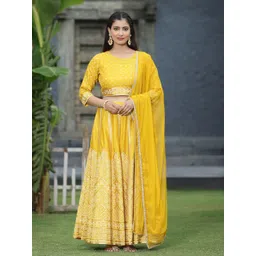 Juniper Women Mustard Lehenga Choli-picture-35