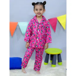 JUNITOS Girls Minnie Mouse Printed Pure Cotton Night suit-picture-11