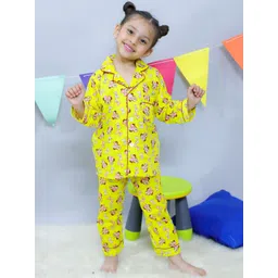 JUNITOS Girls Minnie Mouse Printed Pure Cotton Night suit image 1