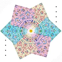juno luxe Cotton Ladies Handkerchiefs, Floral Print, 33 x 33 cm, Pack of 6, Multicolour-picture-19