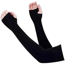 jusawesm SI BL-1ARMS, Cotton, Nylon, Silk Arm Warmer (Black)-picture-27