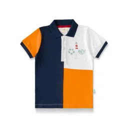 JusCubs Boys Colourblocked Polo Collar Applique T-shirt-picture-12