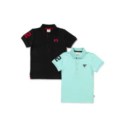 JusCubs Boys Pack Of 2 Polo Collar Cotton T-shirt-picture-42