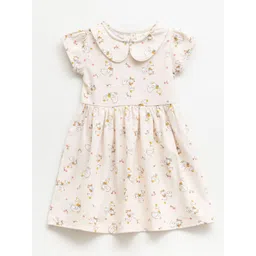 JusCubs Floral Print Peter Pan Collar Puff Sleeve Formal Fit & Flare Dress-picture-40