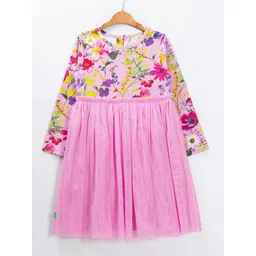 JusCubs Girls Pink Floral Dress-picture-35