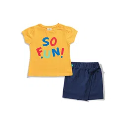 JusCubs Girls Printed Pure Cotton Top With Shorts-picture-37