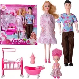 just craft Babbie Doll Baby Shower Pregnant Doll (Baby in Tummy) Family doll set-picture-13