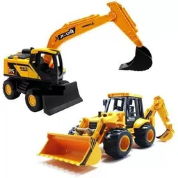 just craft Construction Vehicles truck toys for kids(Excavator and jcb Set of 2)-picture-30