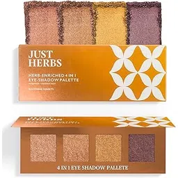 Just Herbs 4-in-1 Eye-shadow Palette Herb Enriched Manjishtha+Liquorice Root 4g (Watching Sunset)-picture-30
