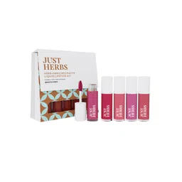 Just Herbs Mini Herb-Enriched Matte Liquid Lipstick Kit - Set of 5 - Brights & Pinks-picture-26