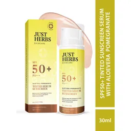 Just Herbs SPF50+ Tinted Sunscreen Serum with Aloevera & Pomegranate - 30 ml-picture-15