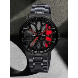 JUST LIKE Men Bracelet Style Straps Analogue Watch Spinning watch Red 195-picture-39