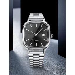 JUST LIKE Unisex Dial & Stainless Steel Bracelet Style Straps Analogue Watch DD 75 Crom CIO Black-picture-12