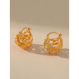 Just Lil Things Gold-Plated Contemporary Hoop Earrings-picture-26