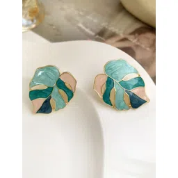 Just Lil Things Gold-Plated Leaf Shaped Studs-picture-27