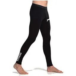 just rider Full Length Compression Lower Tights Multi Sports Exercise/Gym/Running/Yoga/Other Outdoor ineer wear for Sports - Skin Tight Fitting - Black Color image 1